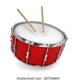 Bass Drum 3D Illustration Isolated Image