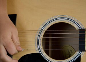 Hand Picking Acoustic Guitar Image